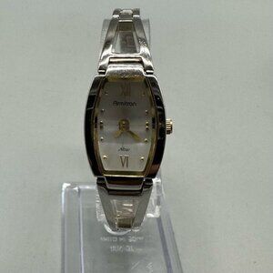 3/$30 Armitron Women’s Watch Silver Tone Faceted Crystal Domed Glass 7"